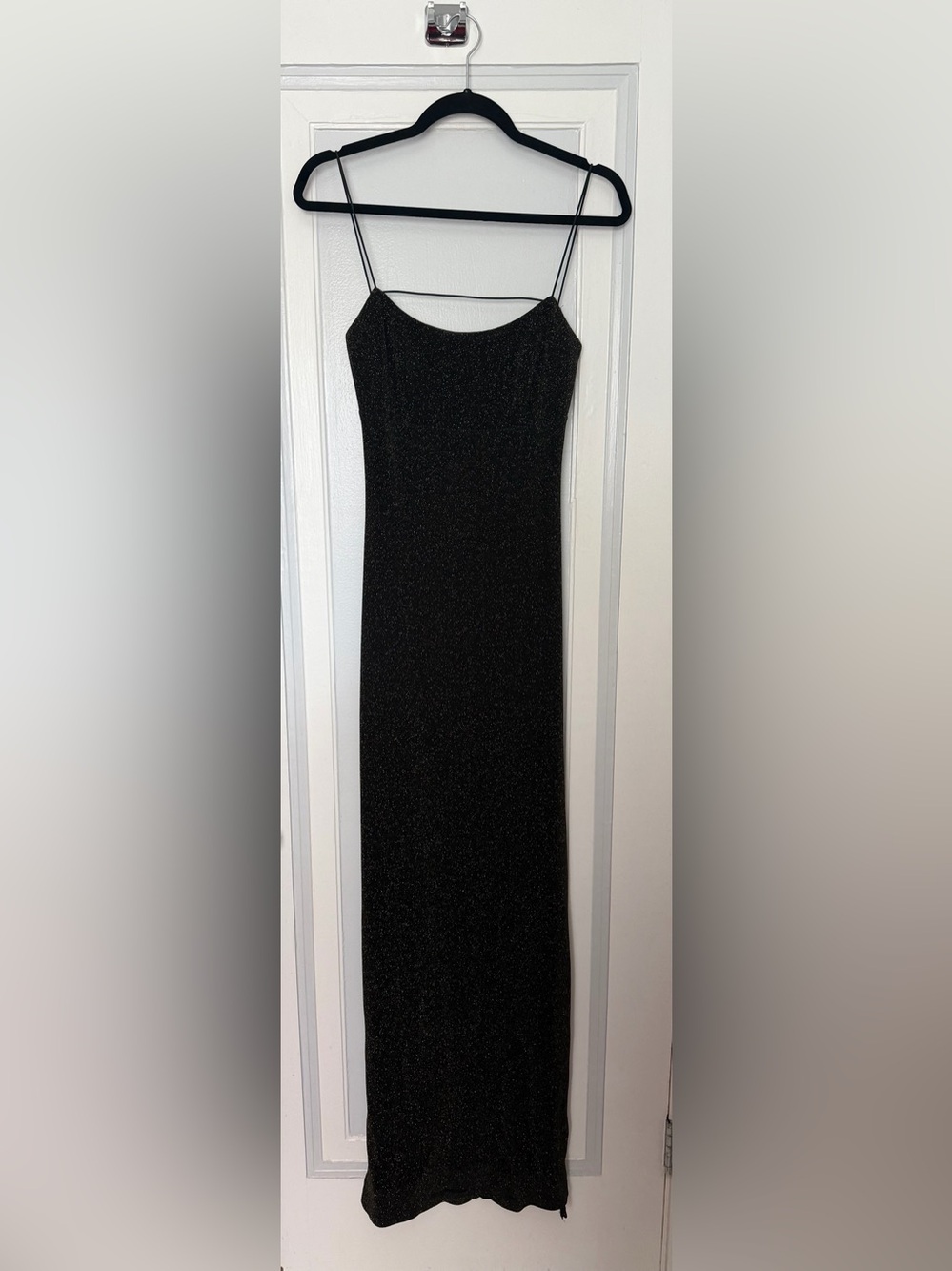 City Triangles Black and Gold Sparkle Formal Dress